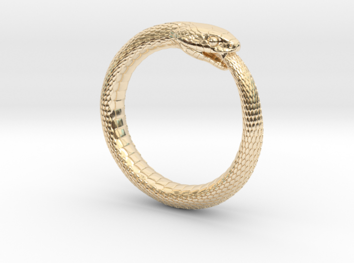 Snake Ring_R04 _ Ouroboros 3d printed