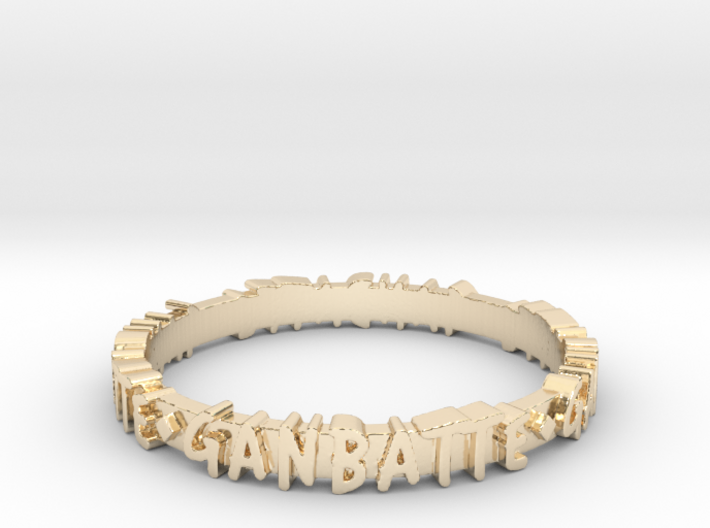 Ganbatte Ring 3d printed