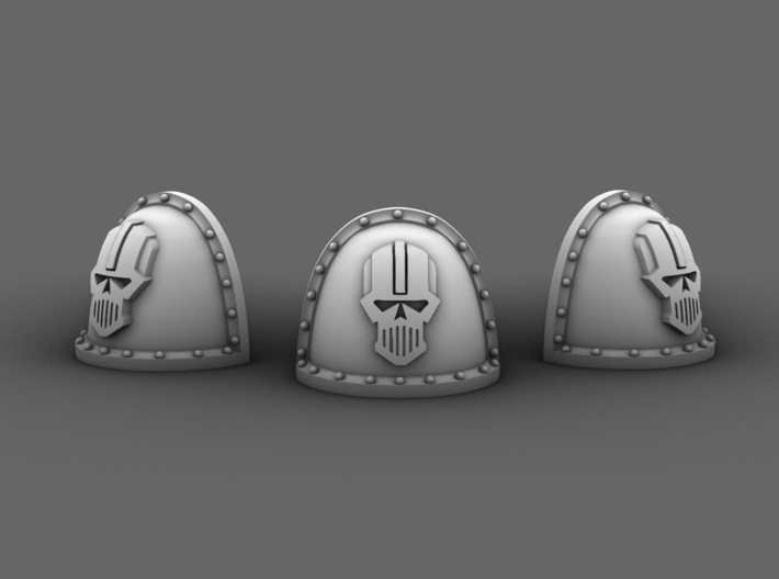 Steel Army V2 Crusade Shoulder Pads 3d printed 