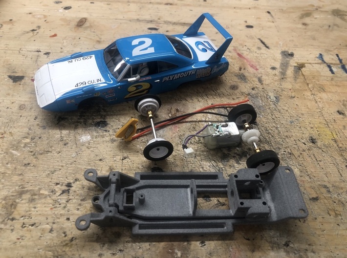 Racing Chassis Carrera D132 Plymouth Superbird 3d printed 