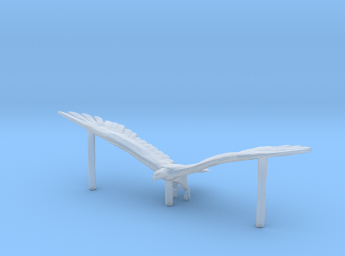 HO Scale Eagle with supports 3d printed This is a render not a picture