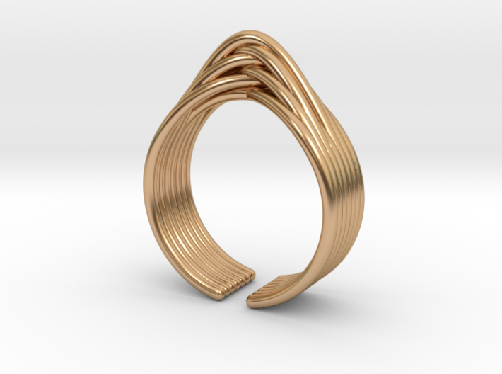 Vertical braided ring 3d printed