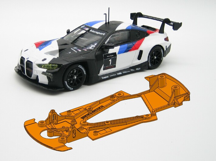 PSCA03104 Chassis for Carrera BMW M4 GT3 3d printed 