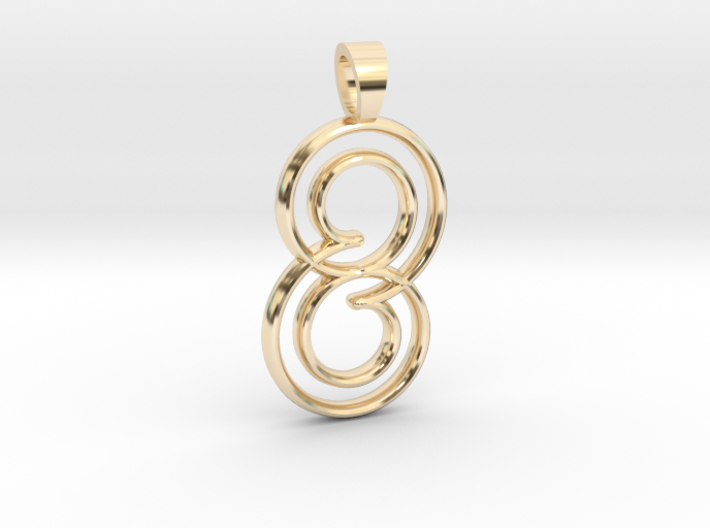 Double spiral [pendant] 3d printed