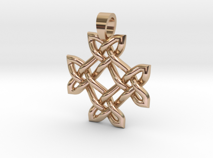 Crossing celtic knot [pendant] 3d printed