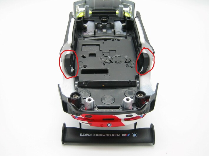 PSCA03104 Chassis for Carrera BMW M4 GT3 3d printed necessary treatment