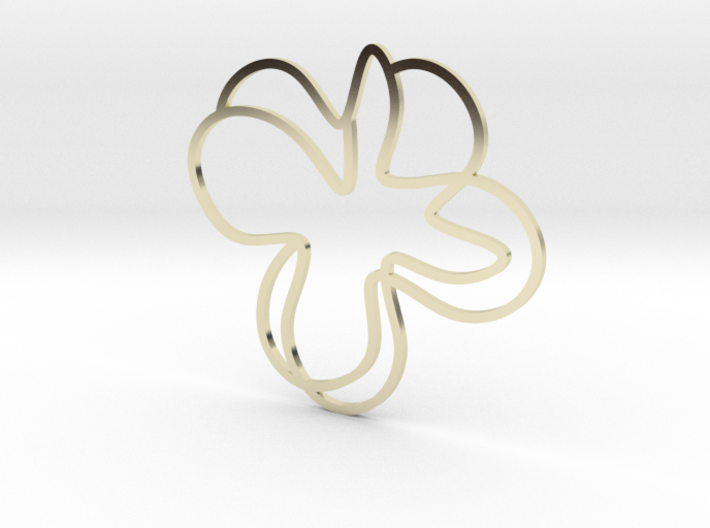 Double flower pendant 3d printed