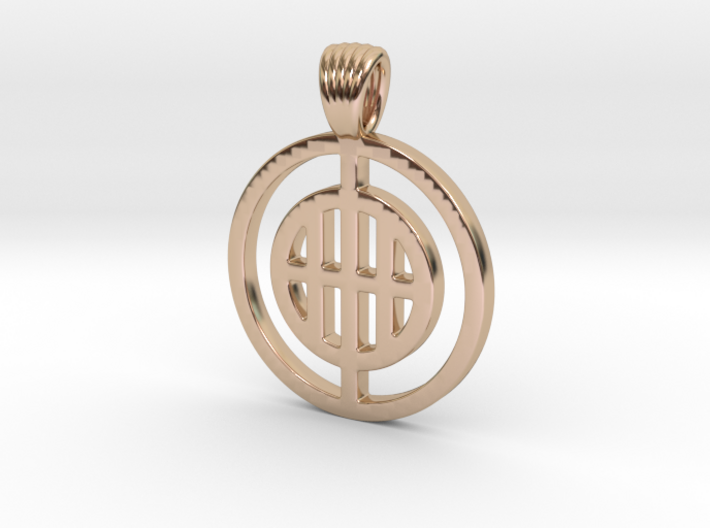 Barred circles [Pendant] 3d printed