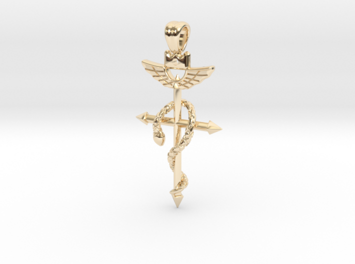 Flamel's cross [pendant] 3d printed