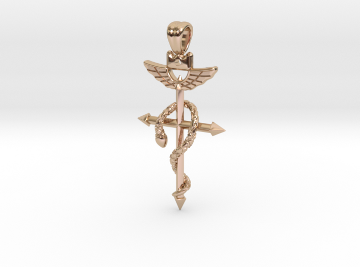 Flamel's cross [pendant] 3d printed
