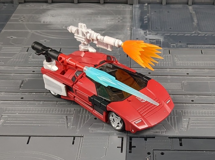 TF Seige Sideswipe Spoiler with 5mm ports 3d printed 