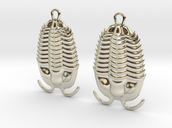 Trilobites Earrings 3d printed