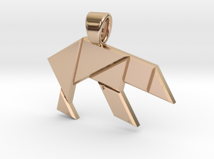 Bear tangram [pendant] 3d printed