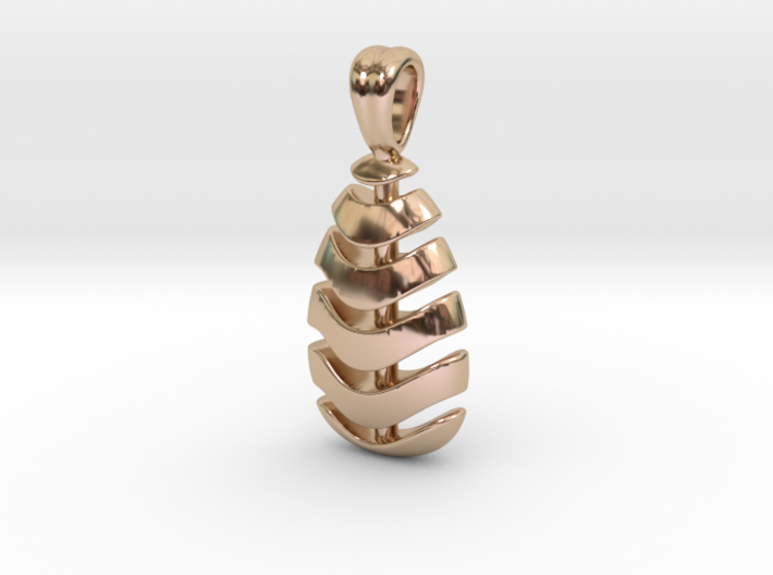 Striped egg [pendant] 3d printed