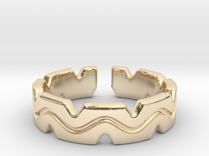 Fun crown [sizable ring] 3d printed