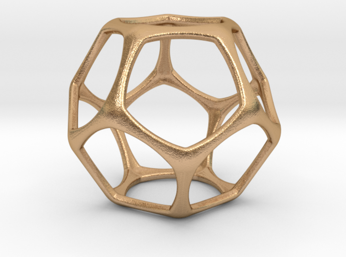 Dodecahedron Pendant - Yin - Platonic Solids 3d printed Render - Dodecahedron Pendant