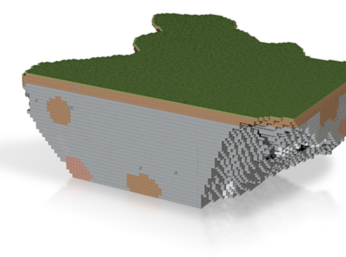Minecraft Island 3d printed