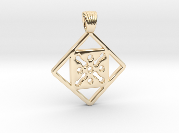 Antique square [pendant] 3d printed