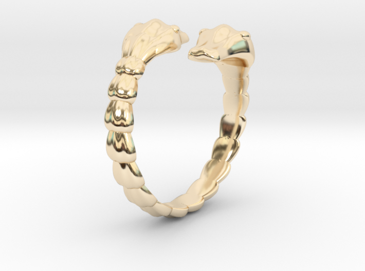 Double snake ring 3d printed