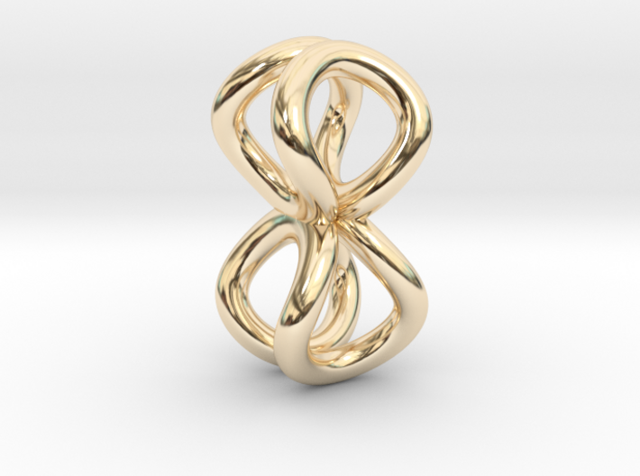 Infinity loops [pendant] 3d printed
