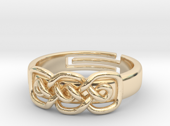 Double loop [Sizable ring] 3d printed