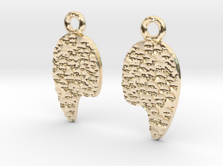 Hammered style earrings 3d printed