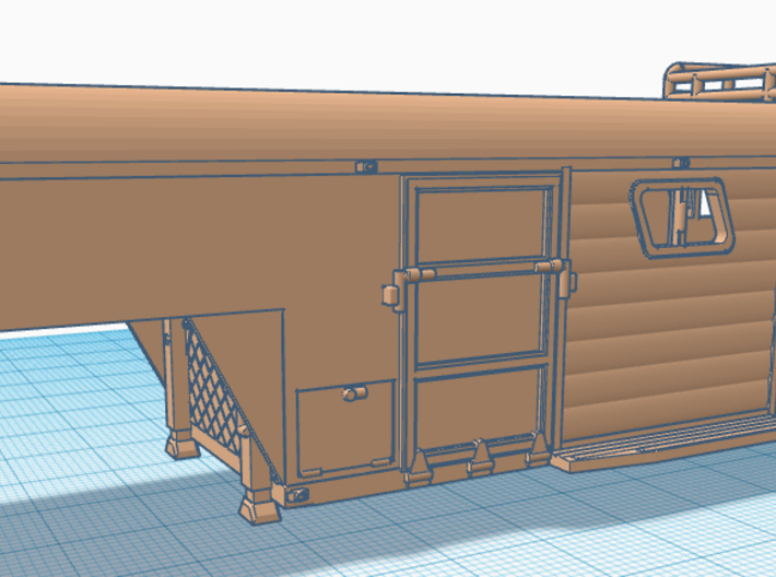1/64th Vintage type 1950's Horse Trailer  3d printed 