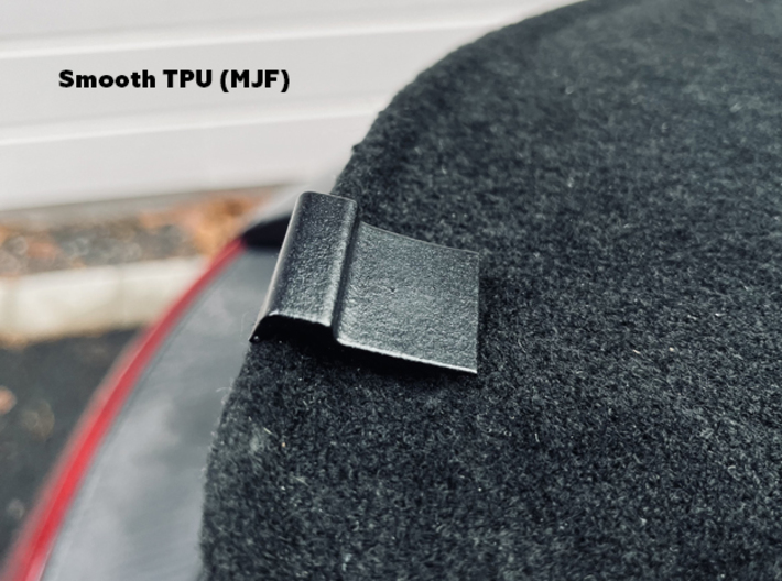 Brera left rubber boot shelf pad 3d printed Printed in TPU (MJF) smooth black