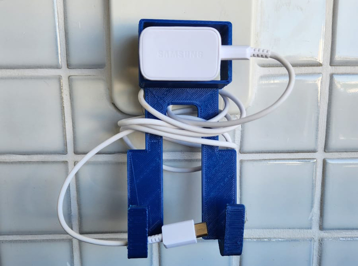  Wall cell phone charger holder 3d printed 