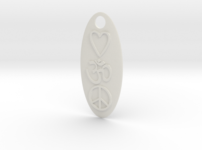 Ohm Love Peace Pendant 3d printed 