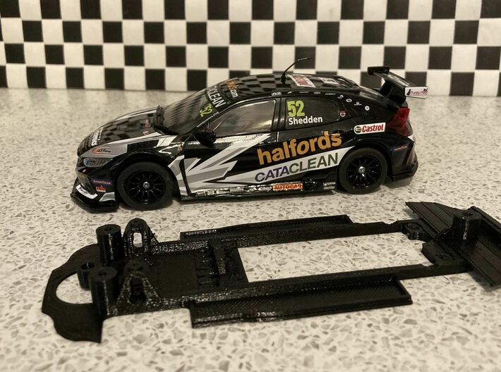 Chassis for Scalextric Honda Civic Type R BTCC 3d printed 