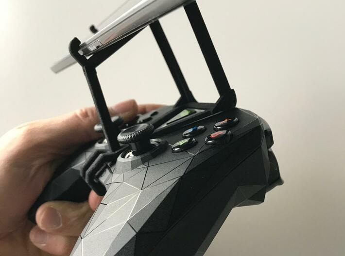 Controller mount for Shield 2017 & Tecno Pop 7 Pro 3d printed SHIELD 2017 - Over the top - side view