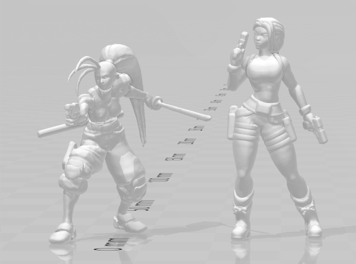 Lara Croft Tomb Raider heroine miniature model rpg 3d printed 