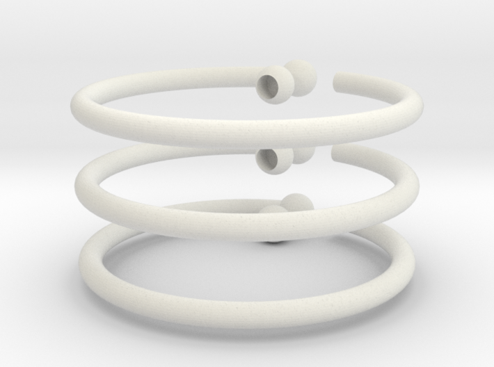 Glass Charm 3 Rings 3d printed