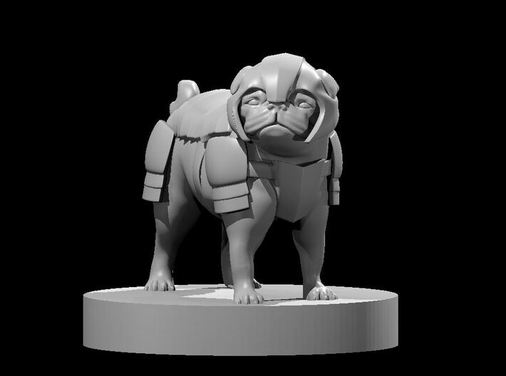 Pug in Armor 3d printed