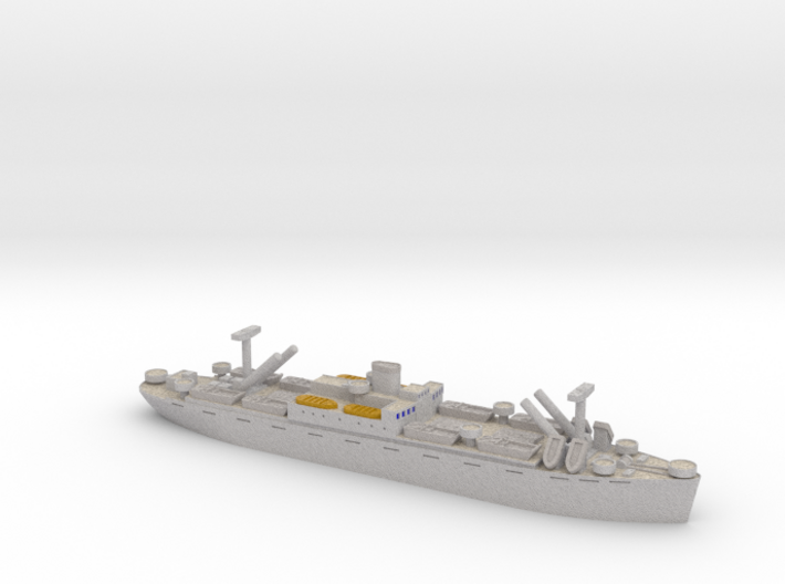 HMS Empire Battleaxe 1/1250 3d printed