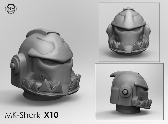 space helmet mk-shark x10 3d printed