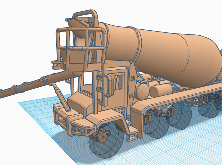 1/87th Frame for Oshkosh type Cement Mixer 3d printed