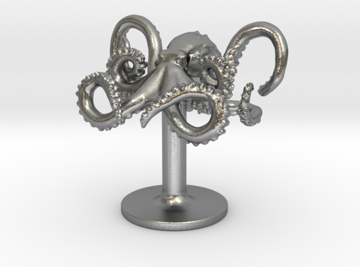Octopus Cufflinks 3d printed