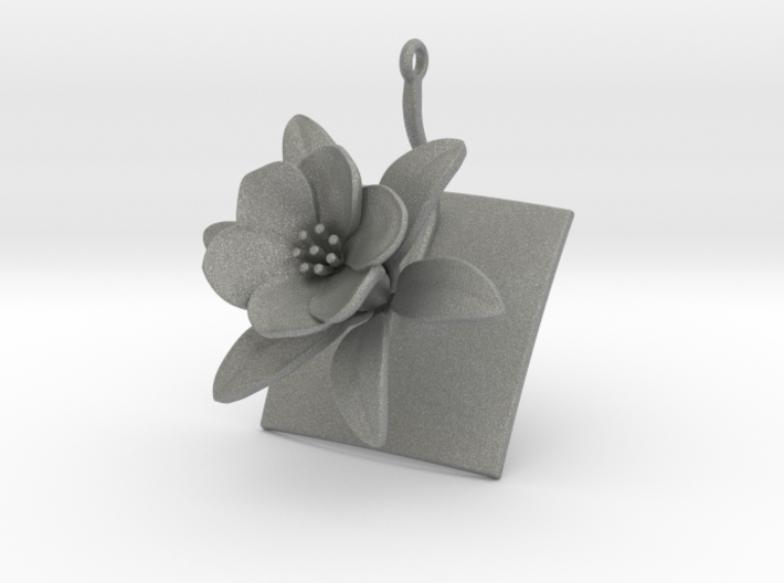 Pendant with one large flower of the Pomegranate 3d printed