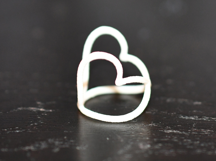 Two hidden hearts 3d printed 