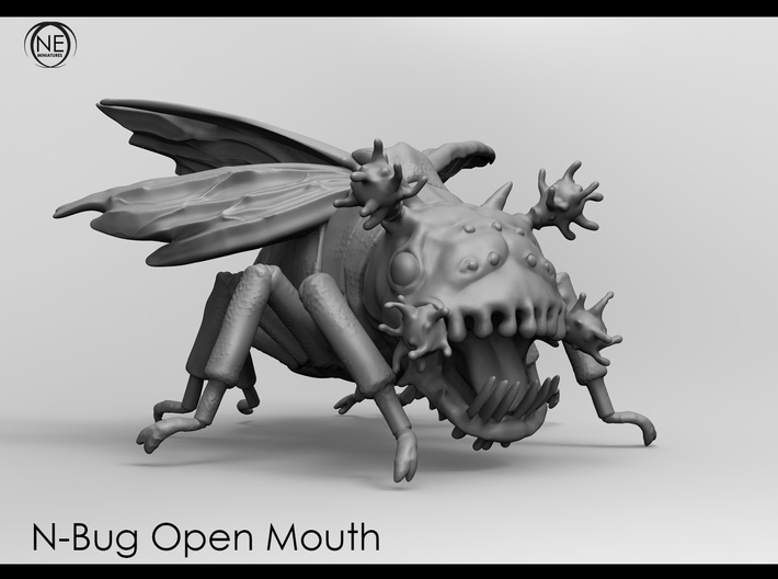 mutant beetle open mouth 3d printed