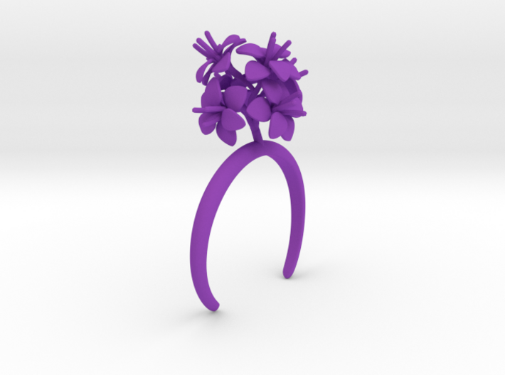 Bracelet with six large flowers of the Amaryllis 3d printed
