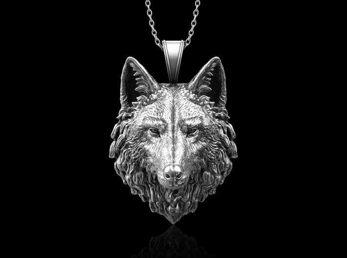 Wolf Pendant_Mouth Close 3d printed