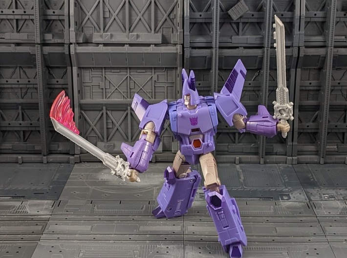 TF Kingdom Cyclonus Great Sword Set 3d printed Compatible with Sword Blast Effects