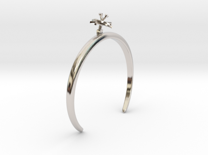 Bracelet with one small flower of the Chicory 3d printed