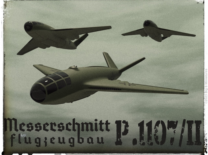 1/285 Messerschmitt P.1107/II 3d printed