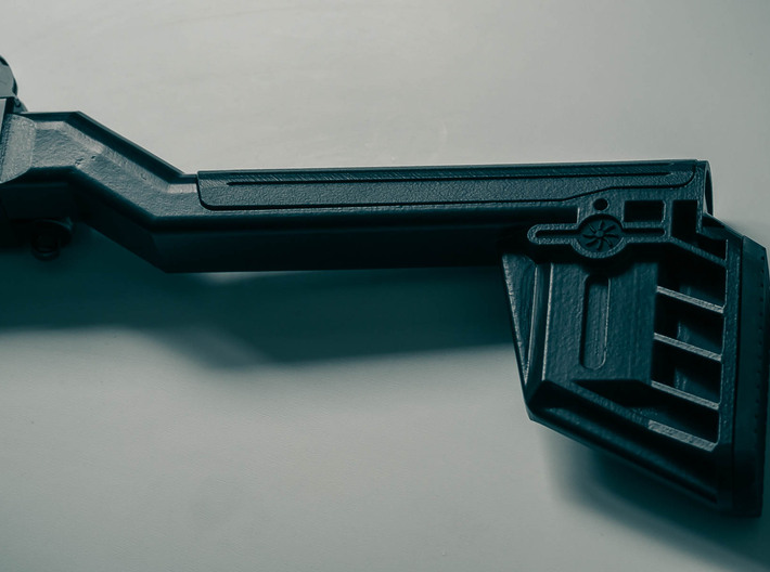 Uzi pro pistol stock for KWC mini uzi 5;button 3d printed