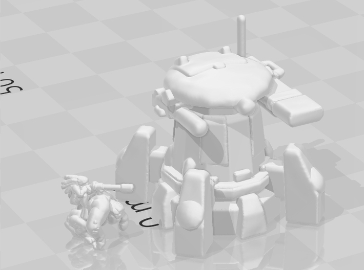 Space Commies Sentry Turret Epic Scale 25mm model 3d printed 