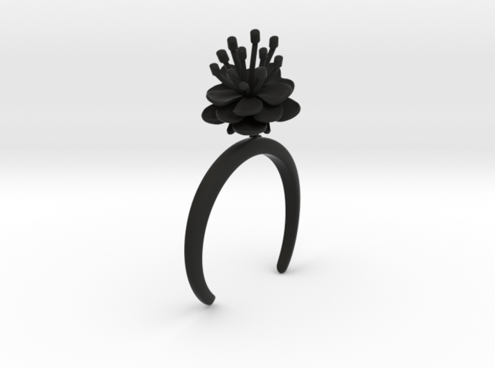 Bracelet with one large flower of the Peach Inv 3d printed